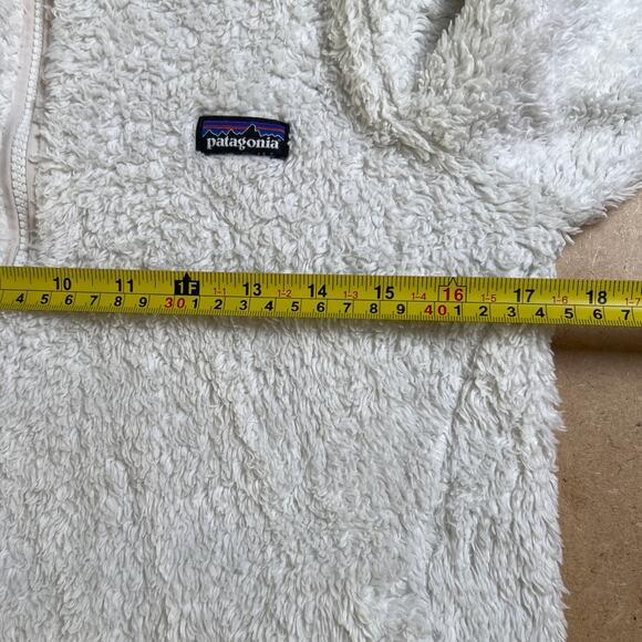 Patagonia Girls Large White Quarter Zip Pullover Fleece Jacket - Picture 6 of 8